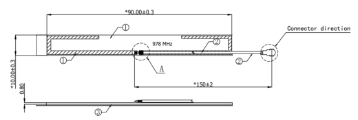 978 MHz PCB Antenna – UAT