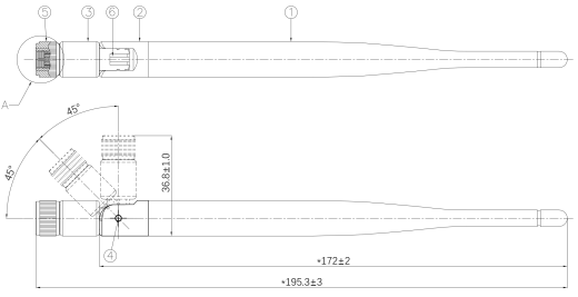 1090 MHz 2,2 dBi Sleeve-Dipolantenne – ADS-B 1090 MHz 2,2 dBi Sleeve-Dipolantenne – ADS-B